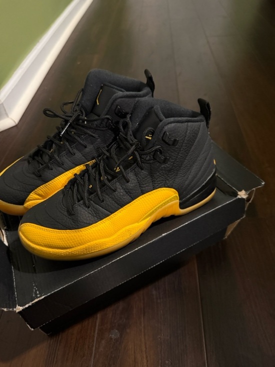 Jordan Other - Jordan Men’s Sneakers — Black & Yellow Retro 12 (7y)
